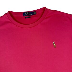Polo Ralph Lauren Men's Classic Fit Crew Neck T Shirt Hot Pink Size L